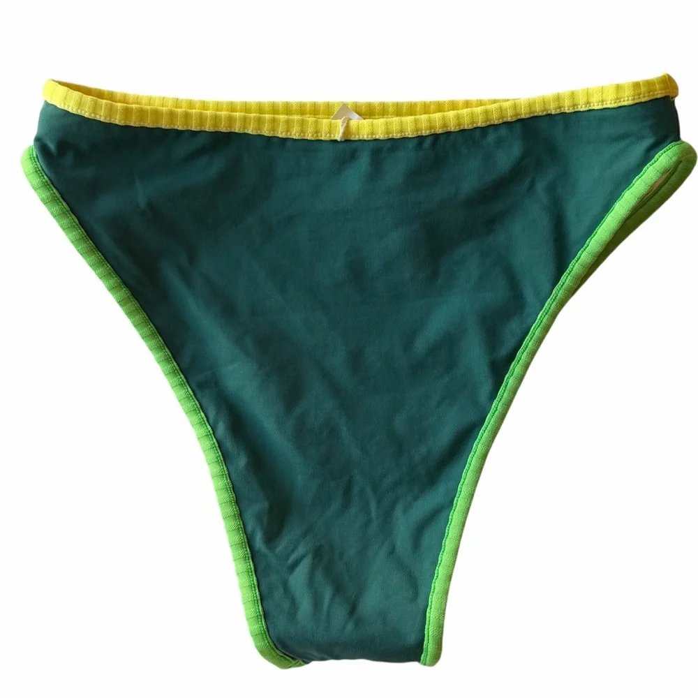 Anthro Maaji Reversible Striped Mule Elite High Rise Classic Bikini Bottom NWT S